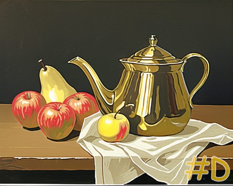 Still Life with Brass and Fruit Needlepoint Canvas Set