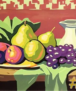 Fruit and Pottery Still Life Needlepoint Canvas