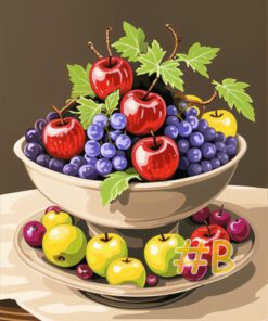 Needlepoint Canvas, Mixed Fruit Bowl