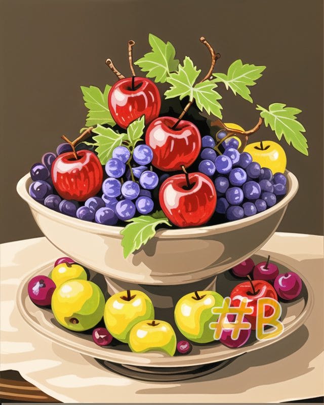 Needlepoint Canvas, Mixed Fruit Bowl