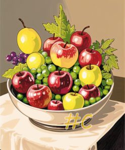 Needlepoint Canvas, Mixed Fruit Bowl