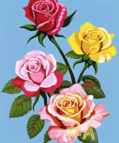 Roses Collection Needlepoint Canvas