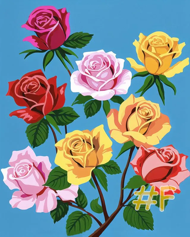 Roses Collection Needlepoint Canvas