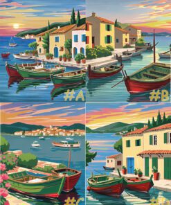 The Beauty of Mediterranean harbors Needlepoint Canvas