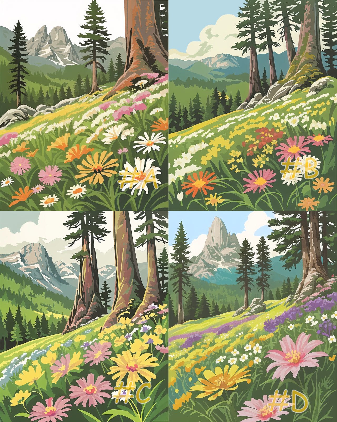 Mountain Meadows Needlepoint Canvas
