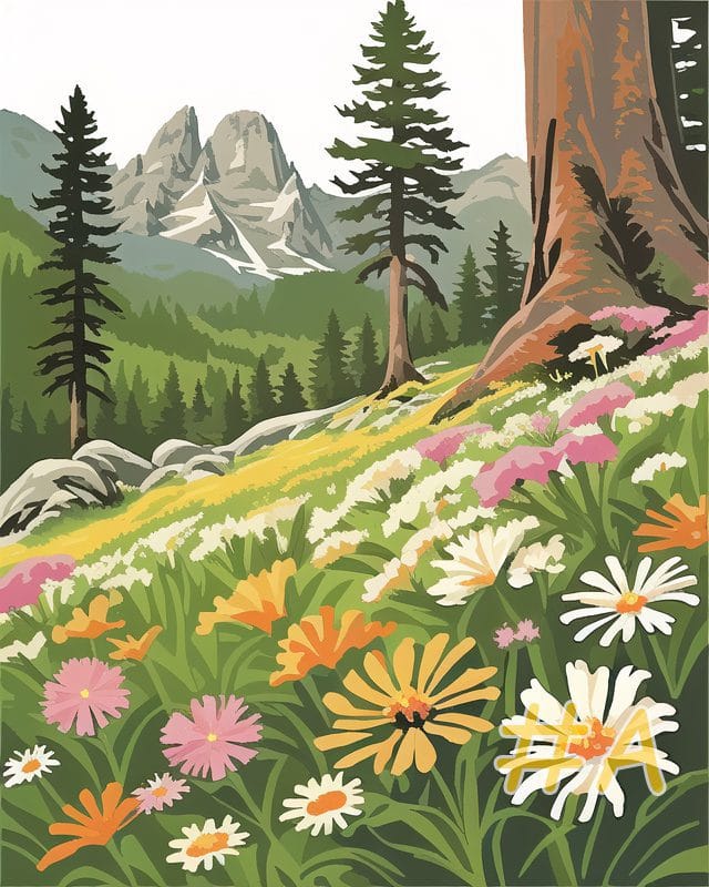 Mountain Meadows Needlepoint Canvas