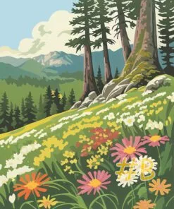 Mountain Meadows Needlepoint Canvas