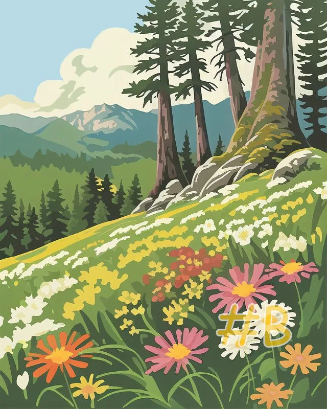 Mountain Meadows Needlepoint Canvas