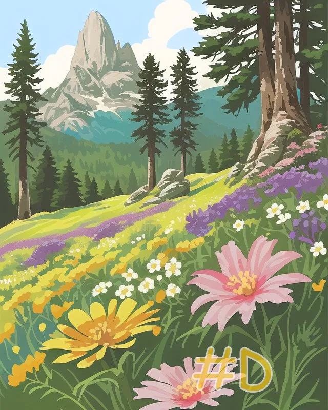 Mountain Meadows Needlepoint Canvas