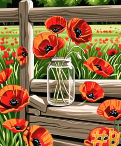 Poppy Field Needlepoint Canvas