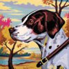 Pointer Dogs in Autumn Needlepoint Canvas