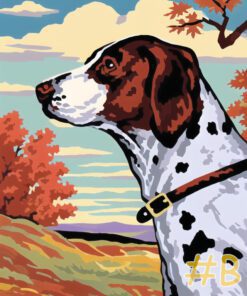 Pointer Dogs in Autumn Needlepoint Canvas