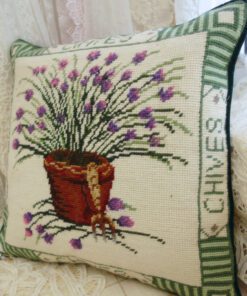 Lovable Lavender Needlepoint Pillow