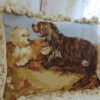 Two Dogs Needlepoint Pillow