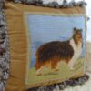 Collie Dog Needlepoint Pillow