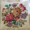 Vibrant Floral Arrangement Needlepoint Pillow