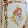 Handmade Needlepoint Santa Claus Toy Pillow