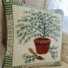 Rosemary Plant Needlepoint Pillow