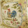 Elegant Chicken Needlepoint Pillow