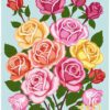 Mini Elegant Rose Bouquet Needlepoint Canvas