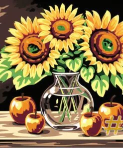 Sunflower and Harvest Needlepoint Canvas