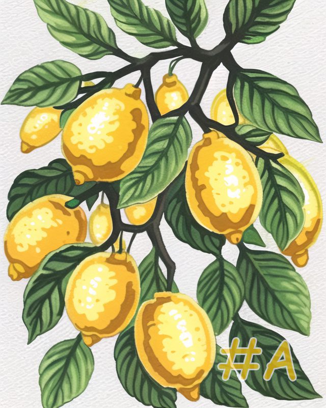 Lemon Tree Needlepoint Canvas