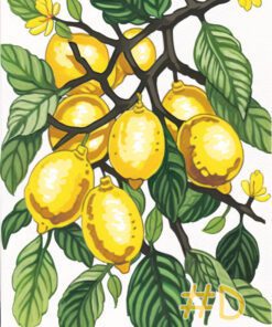 Lemon Tree Needlepoint Canvas