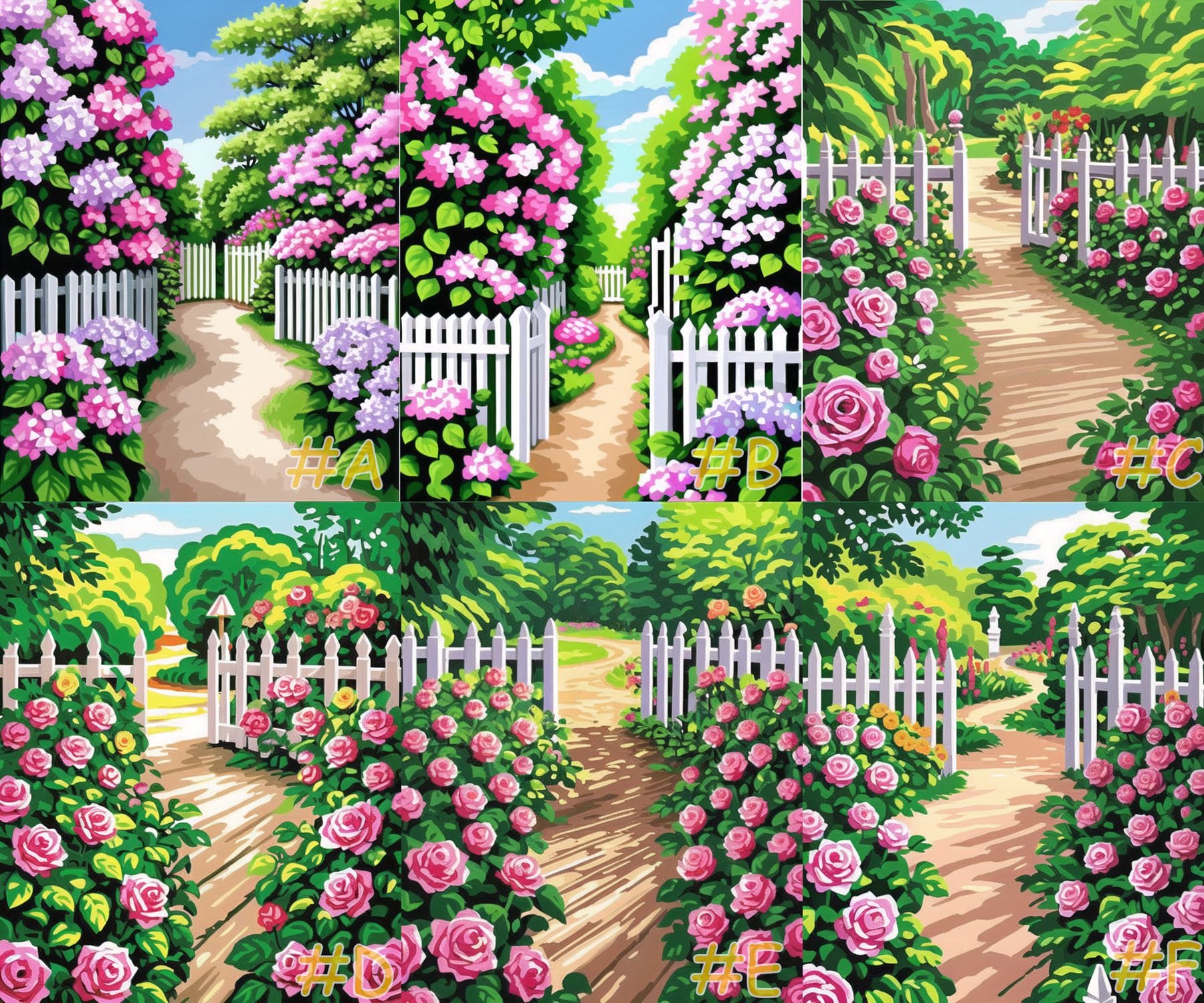 Vintage Garden Path Needlepoint Canvas
