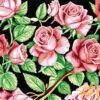 Rose Garden and Butterflies Needlepoint Canvas 2 Rose Garden and Butterflies Needlepoint Canvas