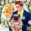 Pug In Wedding Day -Needlepoint Canvas