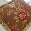 Birds And Bright Flowers Needlepoint Pillow