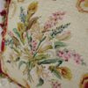 Lavish Red Floral Needlepoint Pillow