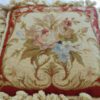 Elegant Floral Needlepoint Pillow