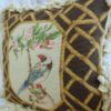 Bird and Floral Needlepoint Pillow from Cobble Country