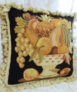 Needlepoint Pillow Tropical Fruit