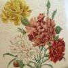 Vibrant Floral Needlepoint Pillow with Red and Yellow Blooms