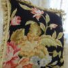 Handmade Floral Crewel Needlepoint Pillow