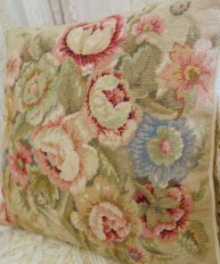 Vintage Floral Needlepoint Pillow – Pillows By Dezign