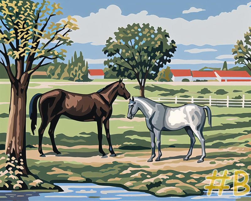 Majestic Horses by the Stream Product Title