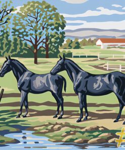 Majestic Horses by the Stream Product TitleMajestic Horses by the Stream Product Title