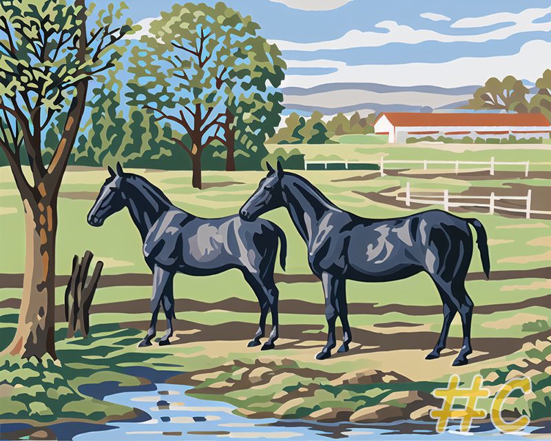 Majestic Horses by the Stream Product TitleMajestic Horses by the Stream Product Title