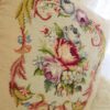 Vintage Floral Needlepoint Pillow