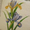 Blue Iris Needlepoint Pillow