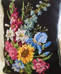 Sunflowers Needlepoint Pillow- Roses Needlepoint Pillow