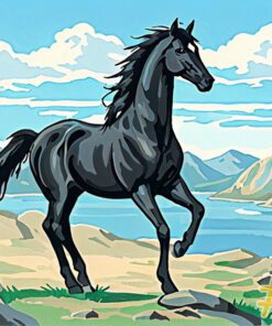 Template for Home Page / Dramatic Mountain Horses