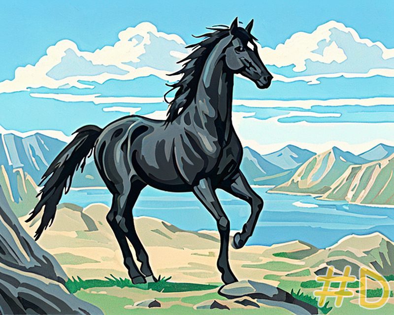 Template for Home Page / Dramatic Mountain Horses