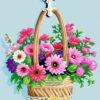 Flower Basket Needlepoint Canvas