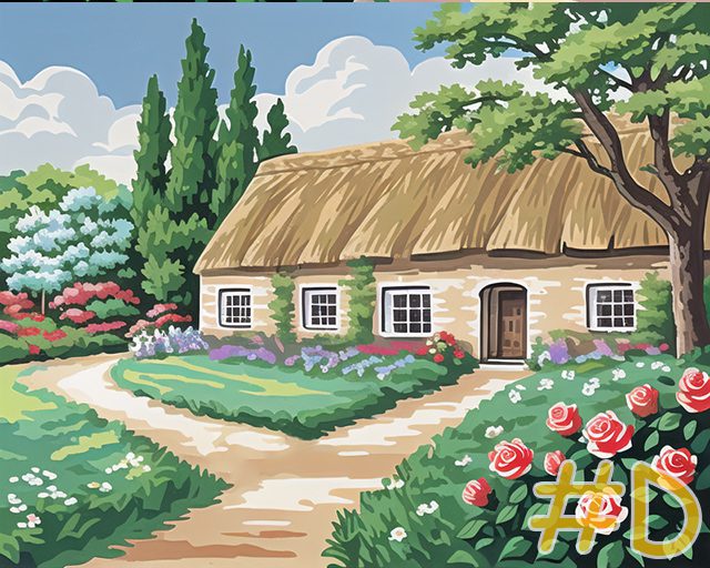 Cottage Garden Needlepoint Canvas