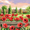 Poppy Field petitpoint canvas