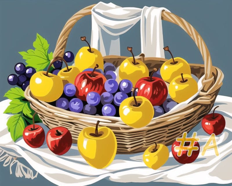 Fruit Basket Needlepoint Canvas